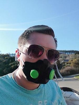 J3DP Mask with working air check valves