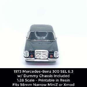 1:28 Scale 73 300 SEL 6.3 Body Shell w/ Dummy Chassis (Xmod and MiniZ)