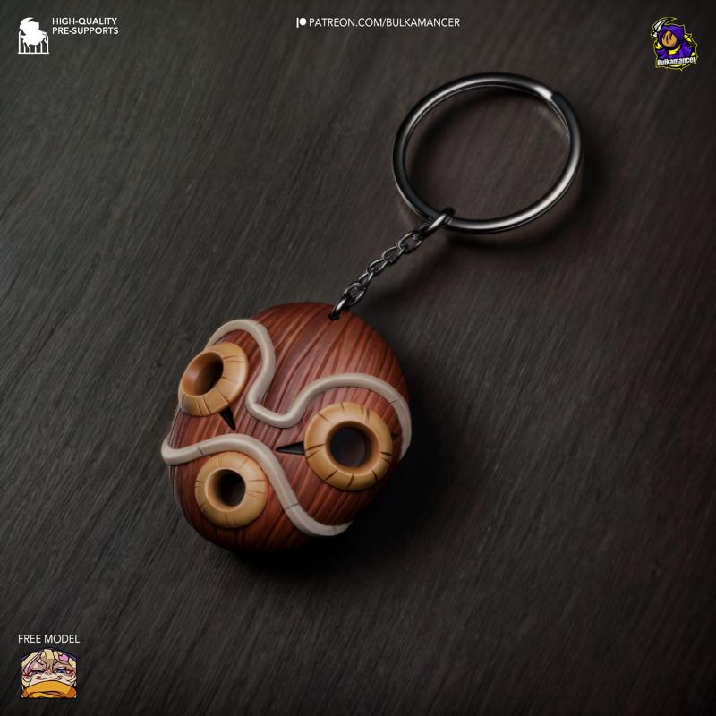 Keychain - Princess Mononoke Mask