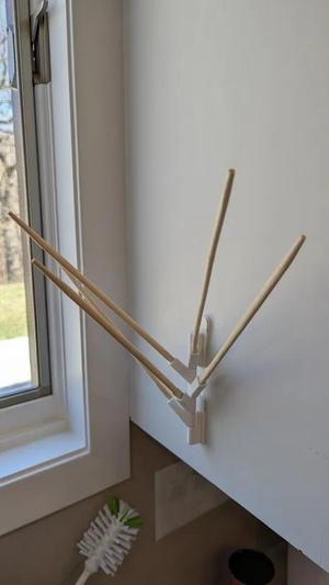 Remix of Plastic Bag Drying rack with metal centre shaft - Larger Holes   