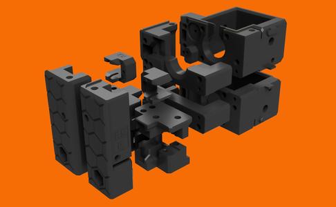 Prusa XL modified CoreXY parts for new O-rings or Washers with LDO Idler Pulleys 10mm