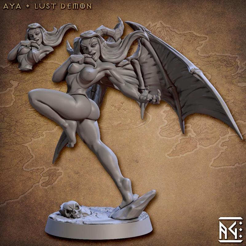 Aya - Lust Demon (Fantasy Pin-Up)