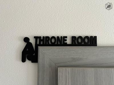 Toilet - THRONE ROOM left side - sign, easy to print