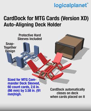 CardDock for MTG Cards (Version XD) - Auto-aligning Card Deck Holder and Case