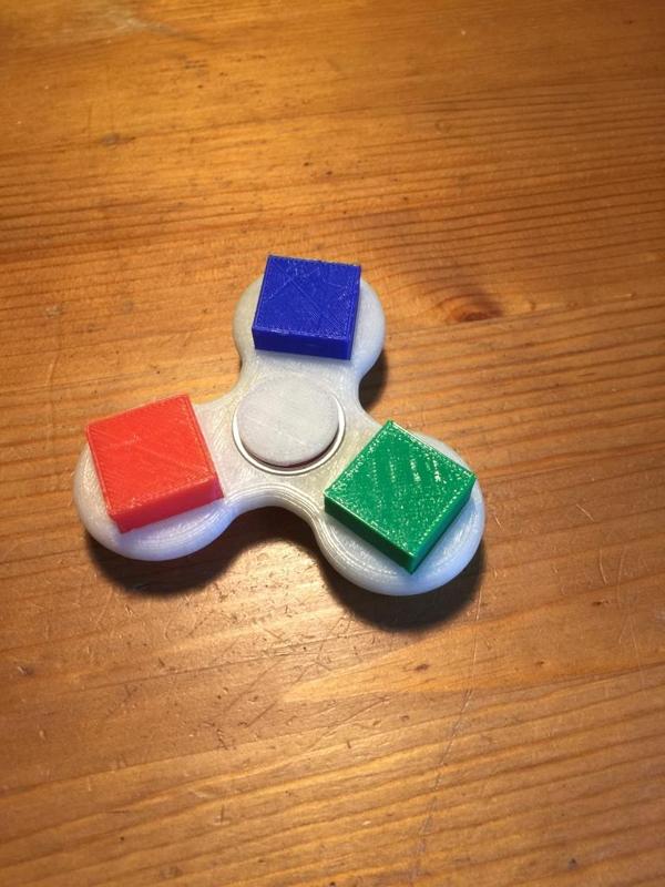 Calibration cube fidget spinner