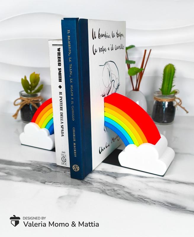 Rainbow Bookends – Print-in-parts & No Glue Needed!