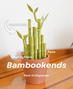 Bambookends - Bamboo Pens, Highlighters, Post it note dispenser, Bookmarks, Panda