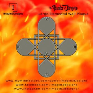 Elemental Dragons 42  Wall Display Plaque - Holds 5 Dragon Busts-