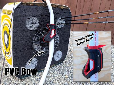 Handle and Arrow Rest for DIY PVC Bow