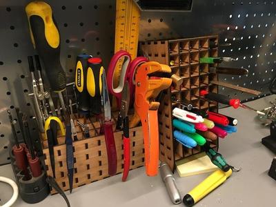 Workbench tool organiser - Vertical version