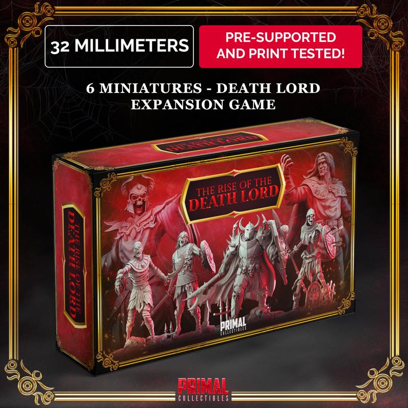 6 miniatures - 32mm - RPG game Expansion - THE RISE OF THE DEATH LORD-  MASTERS OF DUNGEONS QUEST - Premium Package