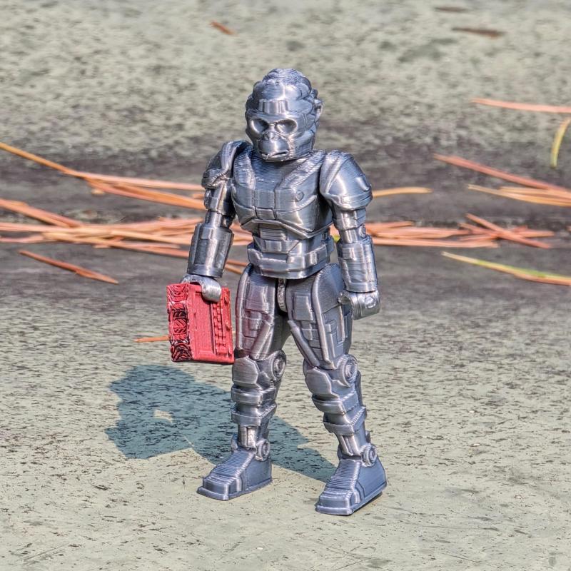 Cyborg Simian Articulated Retro Action Figure Toy