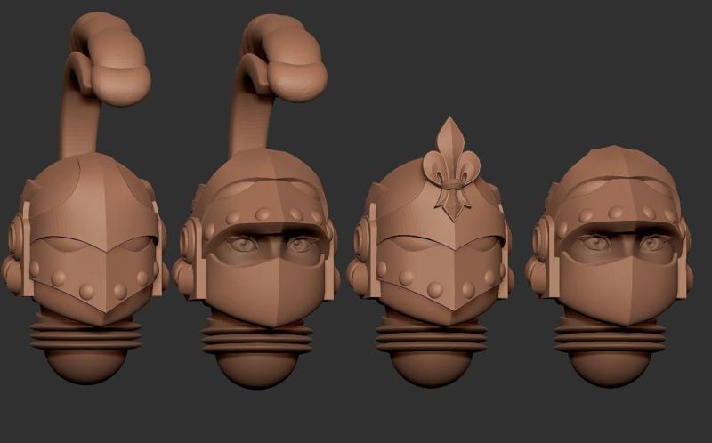Anime set of Space nuns alternative helmets