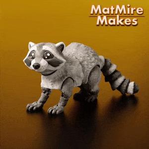 Raccoon Articulated Fidget Figure, 3mf included, cute flexi