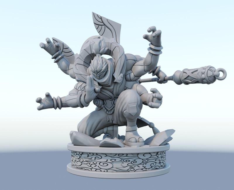 god staff jax league of legends 3d model