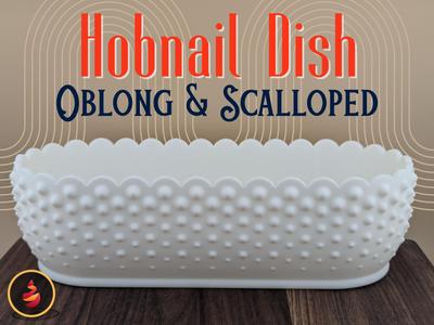 Hobnail Dish - Oblong and Scalloped