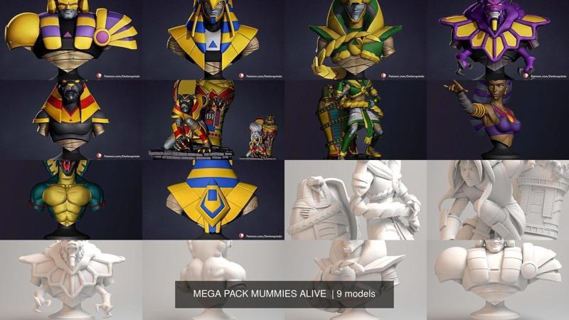 MEGA PACK MUMMIES ALIVE  3D Model Collection
