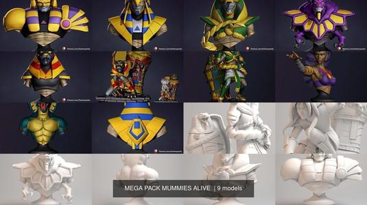 MEGA PACK MUMMIES ALIVE  3D Model Collection