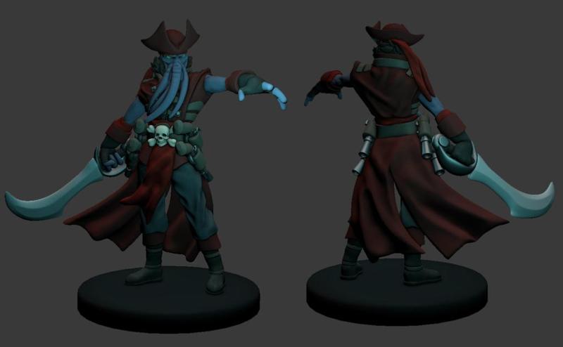 Illithid Pirate Miniature