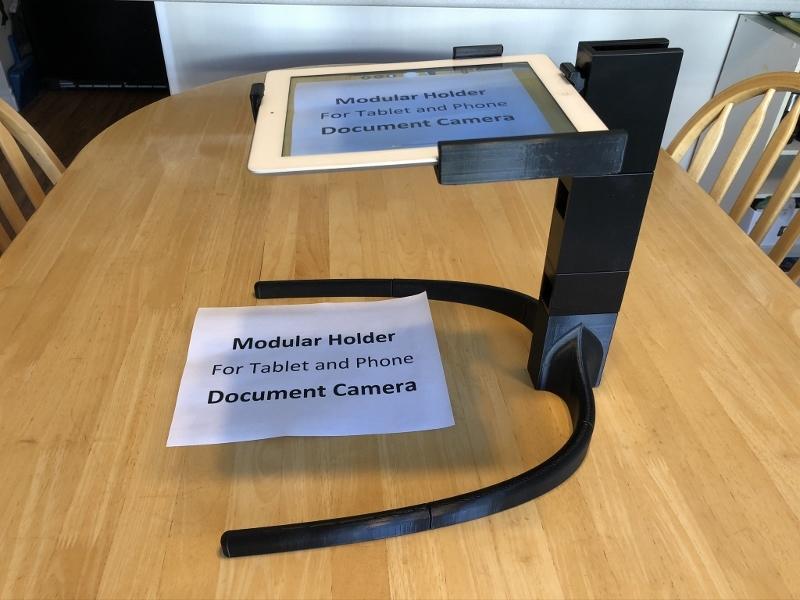 Modular Holder for Phone or Tablet Document Camera