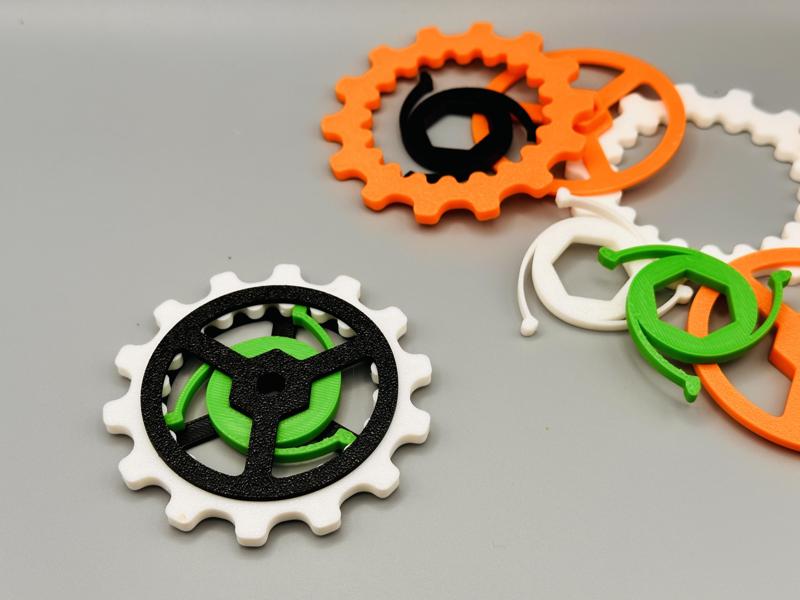 Spin Triple Click Gear Fidget