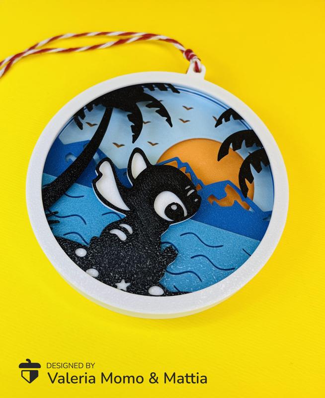 Stitch Diorama Christmas Tree Ball, from Lilo & Stitch Movie