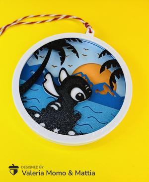 Stitch Diorama Christmas Tree Ball, from Lilo & Stitch Movie