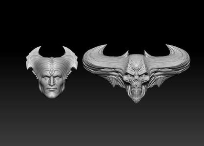 MKX Shinnok Headsculpt for Action Figures