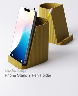 Phone Stand + Pen Holder