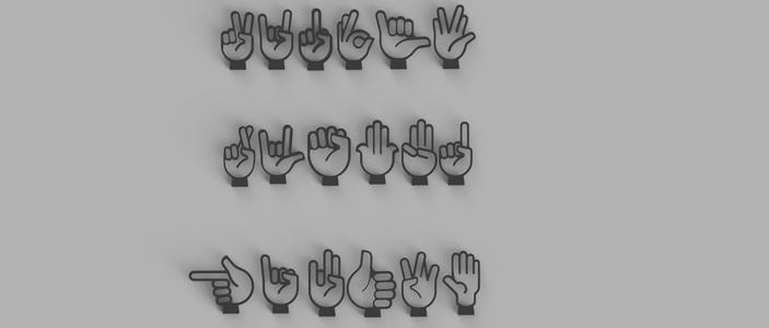 Fingers to stand up Finger zum Hinstellen