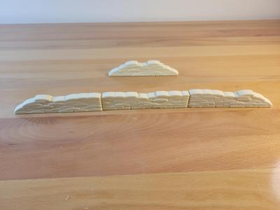 Army Men Sandbag fortifications (Straight wall)