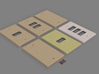 Cover Plate  Wall Plate -  Voronoi Design 1 Slot