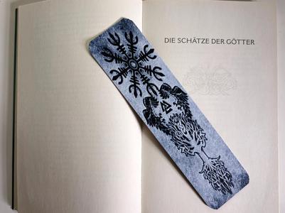 Bookmark Helm of Awe, Ravens, Valknut, Yggdrasil