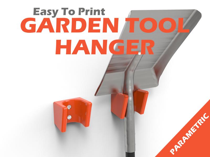 GARDEN TOOL HANGER - HOOK (Parametric)