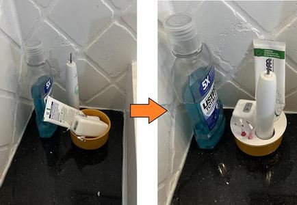 Bathroom organizer -- lid