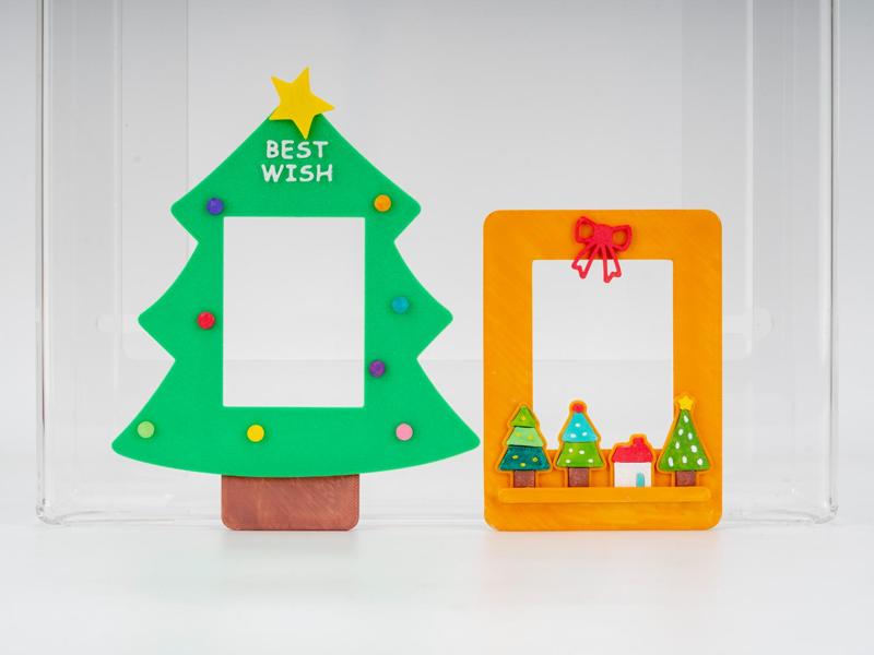 3-inch Polaroid Frame Christmas Tree Cute Style Magnetic Refrigerator Sticker