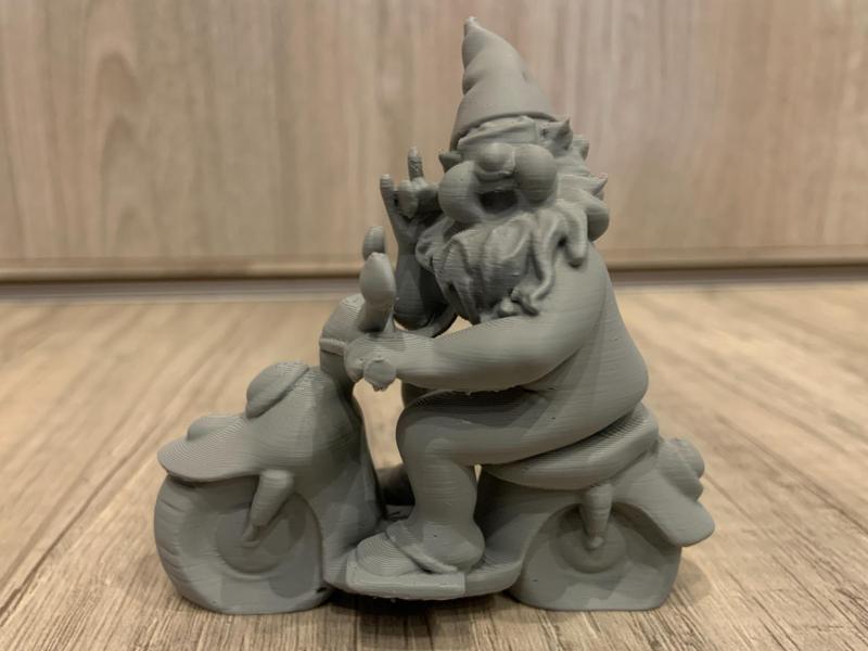 A Garden Gnome Rides a Motorcycle