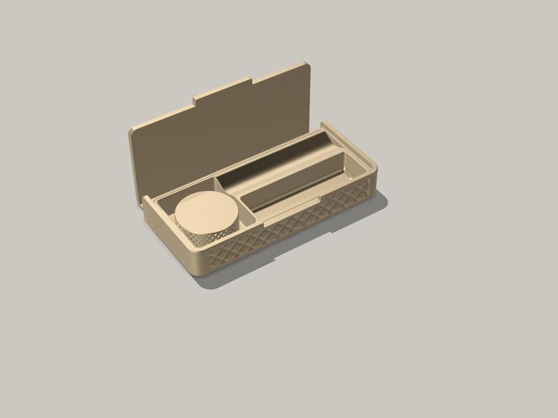 Quilted Texture Case with Optional Joint Roller Insert & Herb Grinder