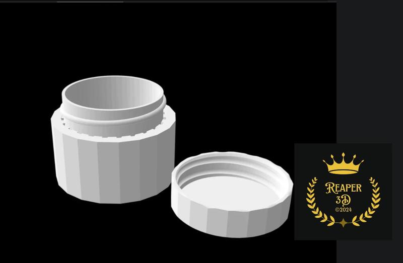 Container with Screwable Lid.
