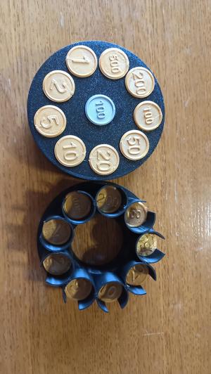 Tabletop RPG Roleplay Coin Coinbox with Coins Münzen Spiel