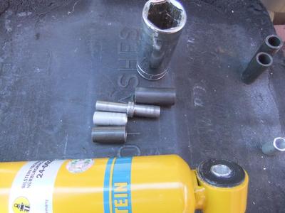 Sleeves for Bilstein Shocks for the rear axle on a VW Pickup (Caddy)