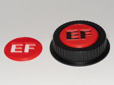Cap Labels for Canon EF Lens Rear and Body Caps