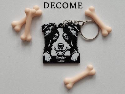 Border Collie keychain