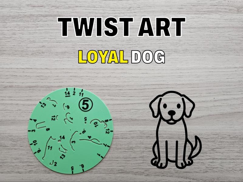Twist Art 5 Dog - Rotary Drawing Stencil