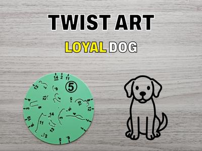 Twist Art 5 Dog - Rotary Drawing Stencil