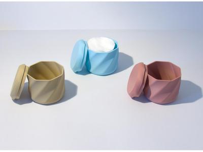 Octagonal Box for Cotton Pads