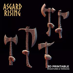 VIKING: Viking Weapons - Axes /Modular/ /Pre-supported/