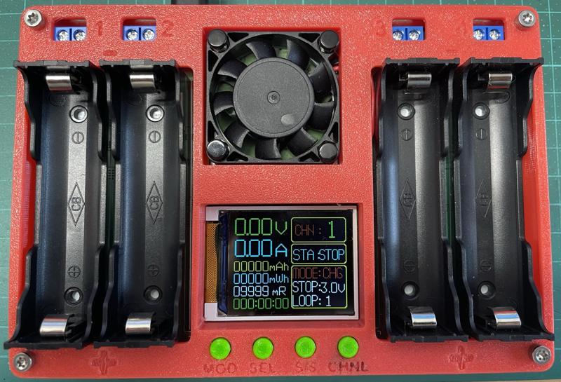Housing for 18650 battery cell capacity tester