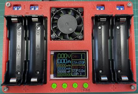 Housing for 18650 battery cell capacity tester