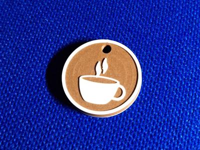 Coffe Cup rounded keychain